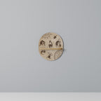 AFRICAN STYLE Ovales Kunstregal in Eiche-Optik