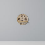 AFRICAN STYLE Rundes Kunstregal in Eiche-Optik