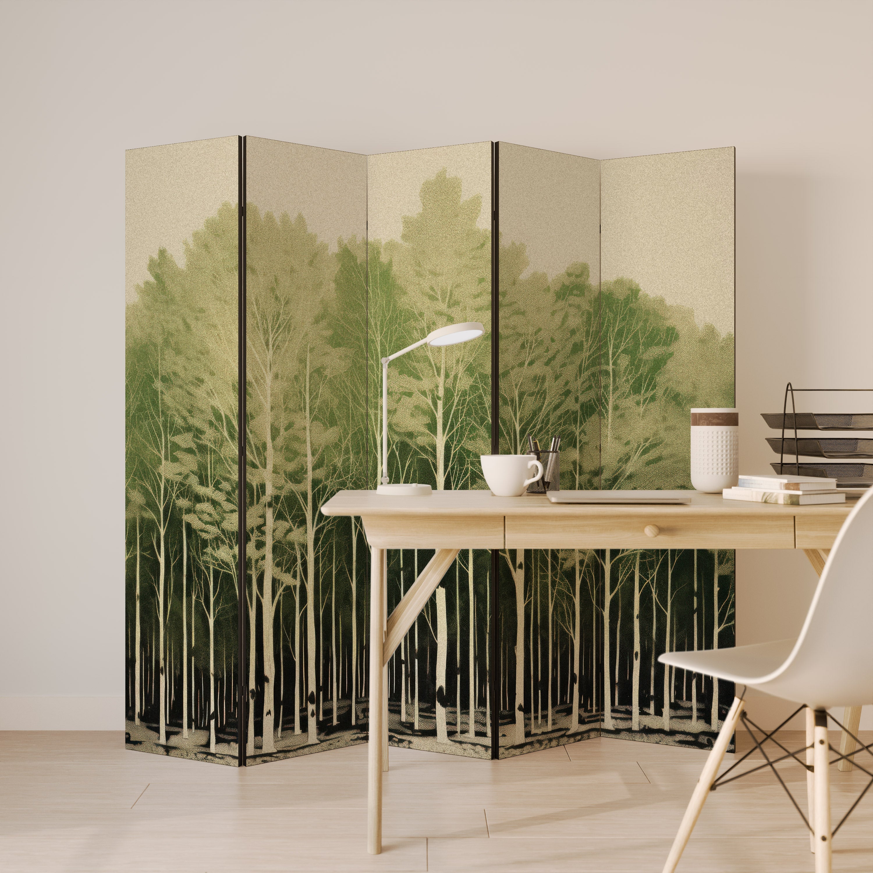UNKNOWN NATURE Decorative 5-Panel Room Divider