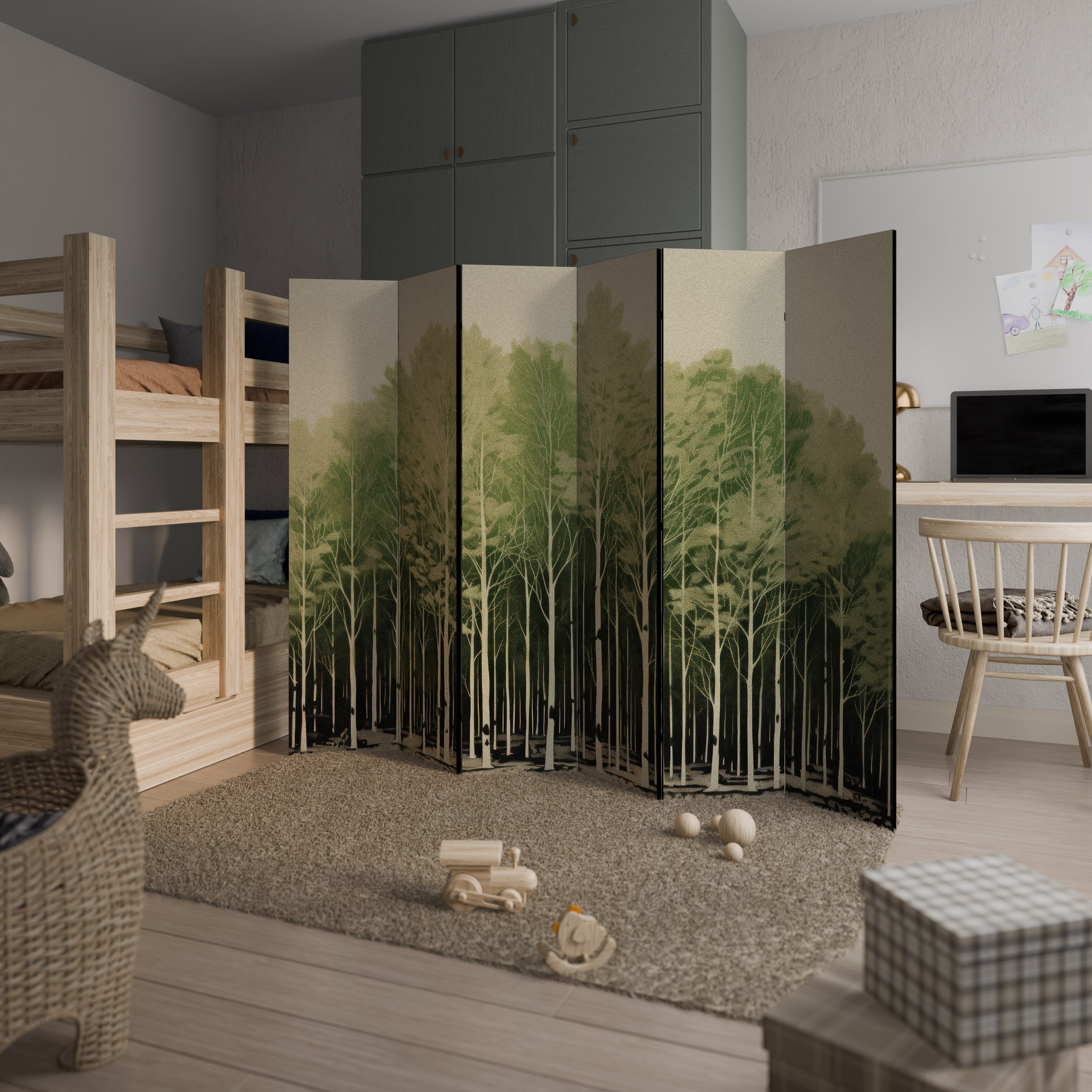 UNKNOWN NATURE Decorative 6-Panel Room Divider