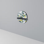 LEMON TREE Oval Art Shelf In Black Finish