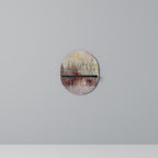 VEILED SUMMIT Oval Art Shelf In Black Finish