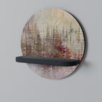 VEILED SUMMIT Rundes Kunstregal in Schwarz