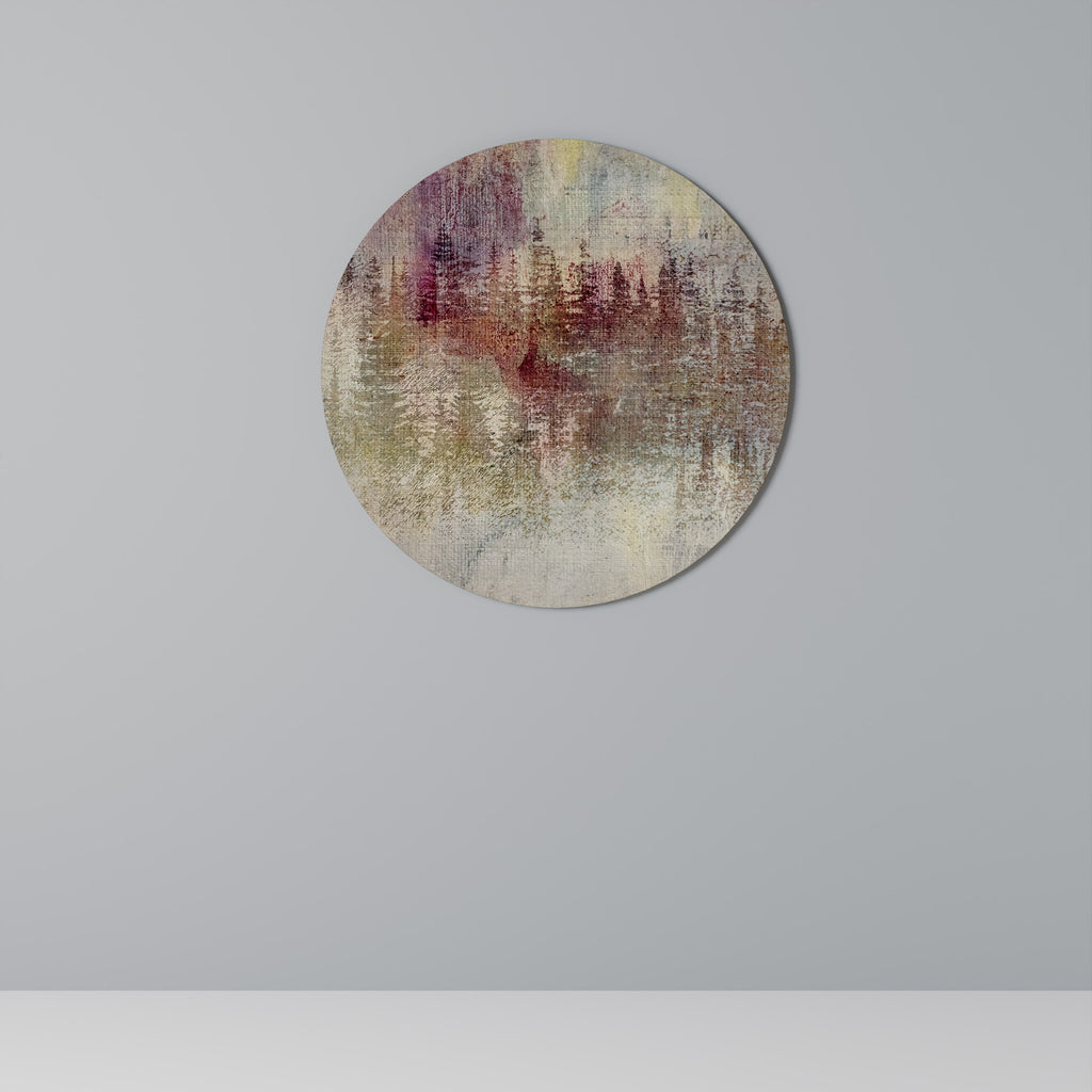 VEILED SUMMIT Round Wall Art