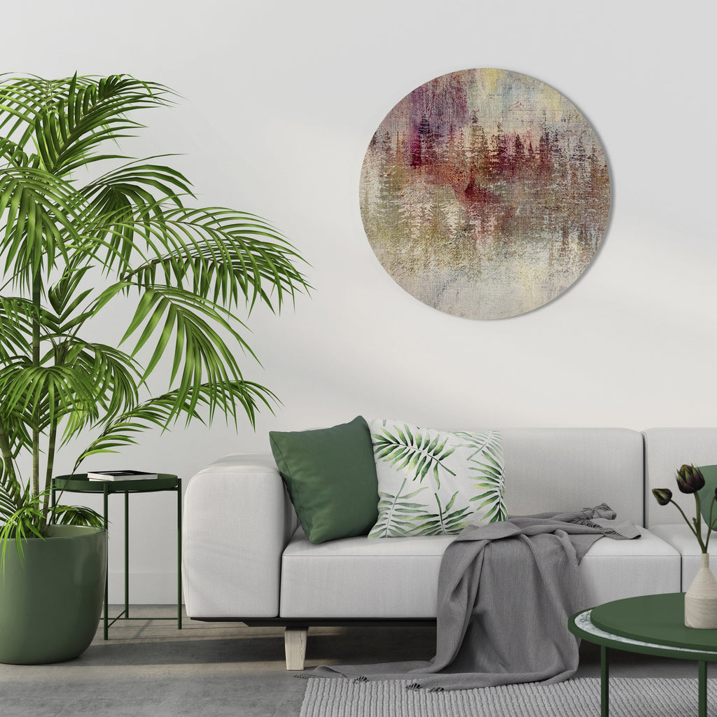 VEILED SUMMIT Round Wall Art