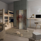 VEILED SUMMIT Dekorativer Paravent - 3-teilig