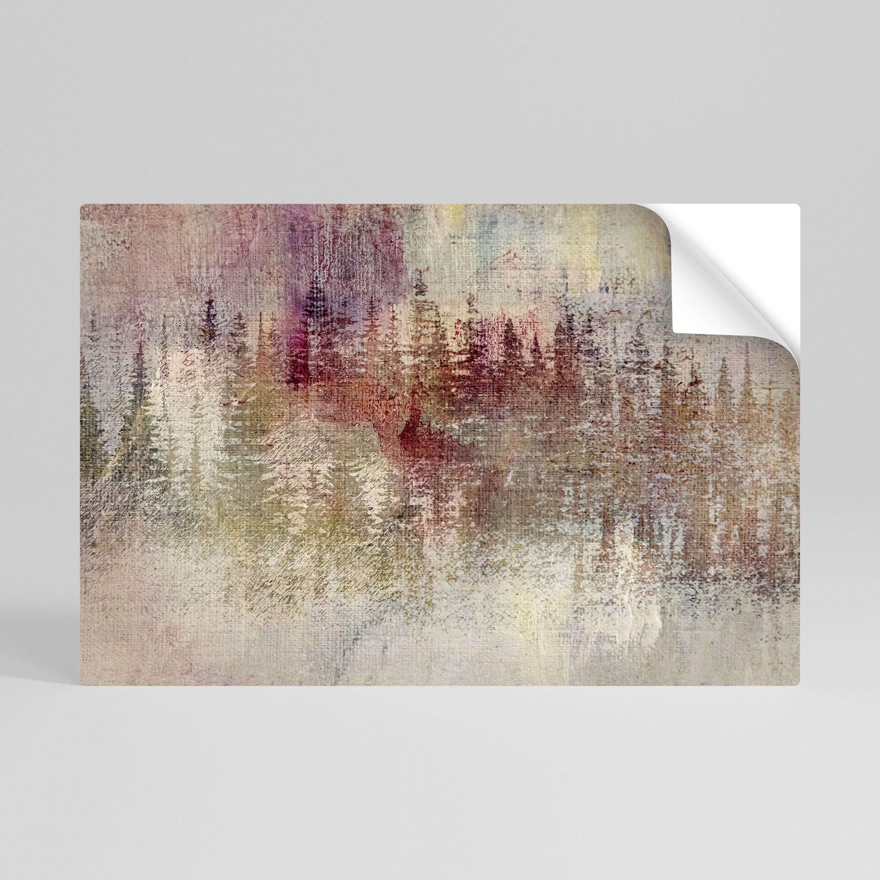 VEILED SUMMIT Selbstklebendes Horizontal-Poster