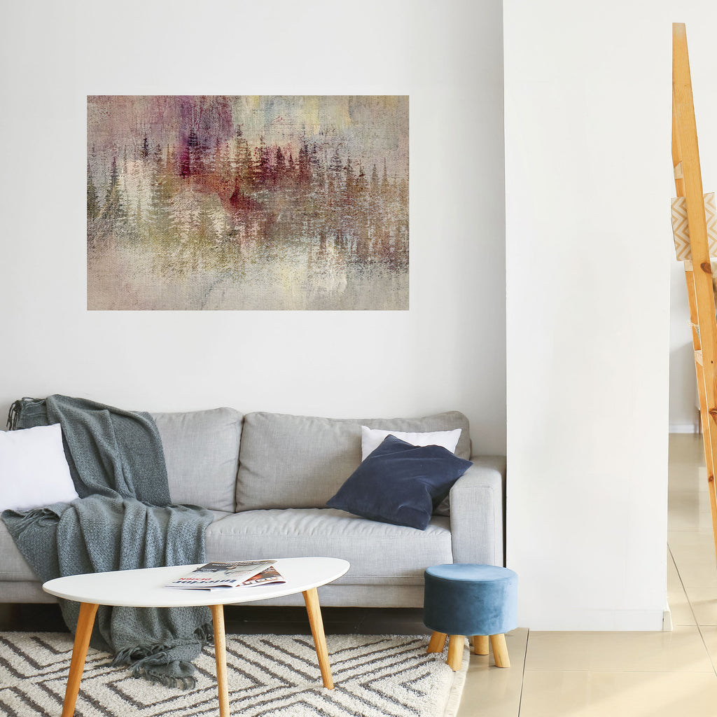 VEILED SUMMIT Selbstklebendes Horizontal-Poster