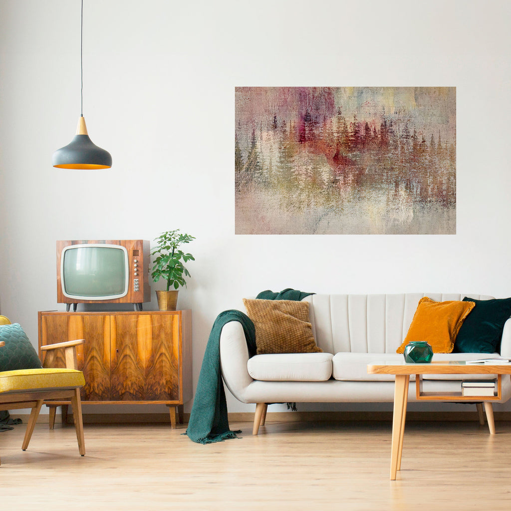 VEILED SUMMIT Selbstklebendes Horizontal-Poster