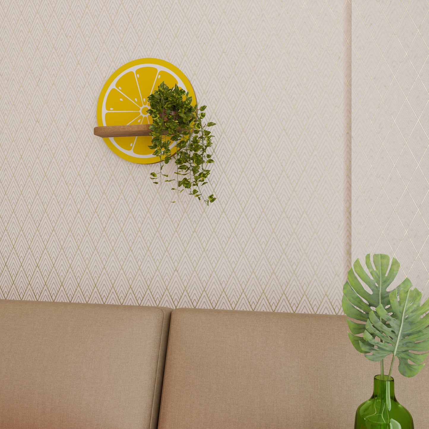 STRENGTHENING LEMON Dekoratives Wandregal