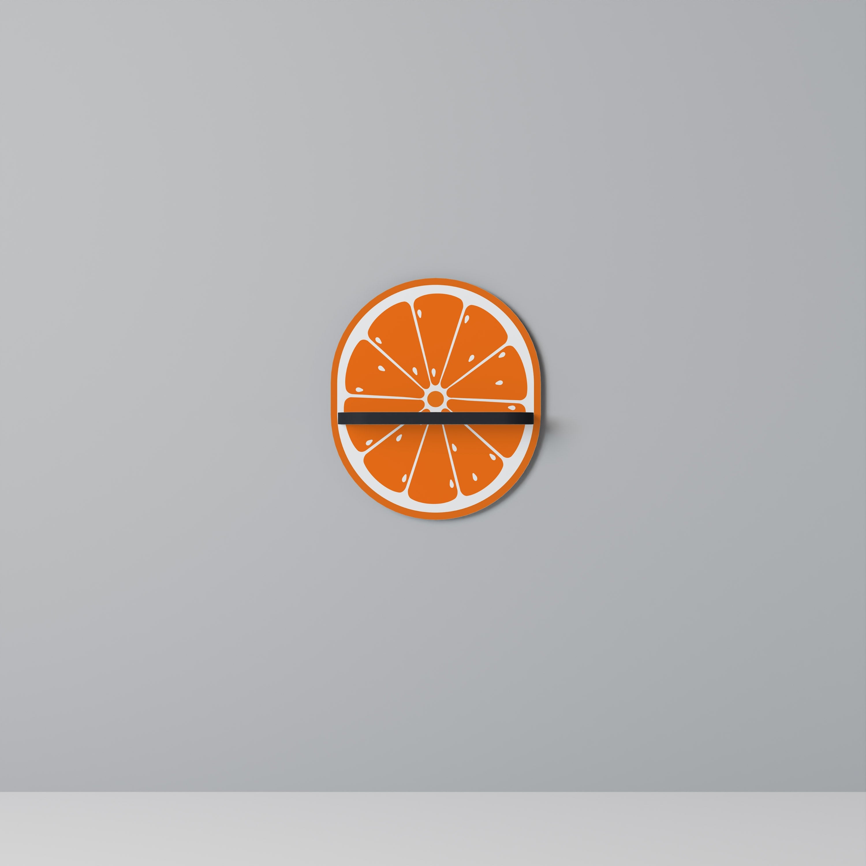 JUICY ORANGE Ovales Kunstregal in Schwarz