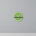 REFRESHING LIME Oval Art Shelf In Black Finish