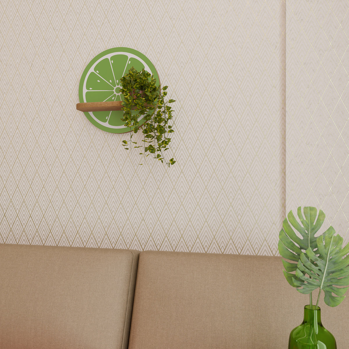 REFRESHING LIME Dekoratives Wandregal