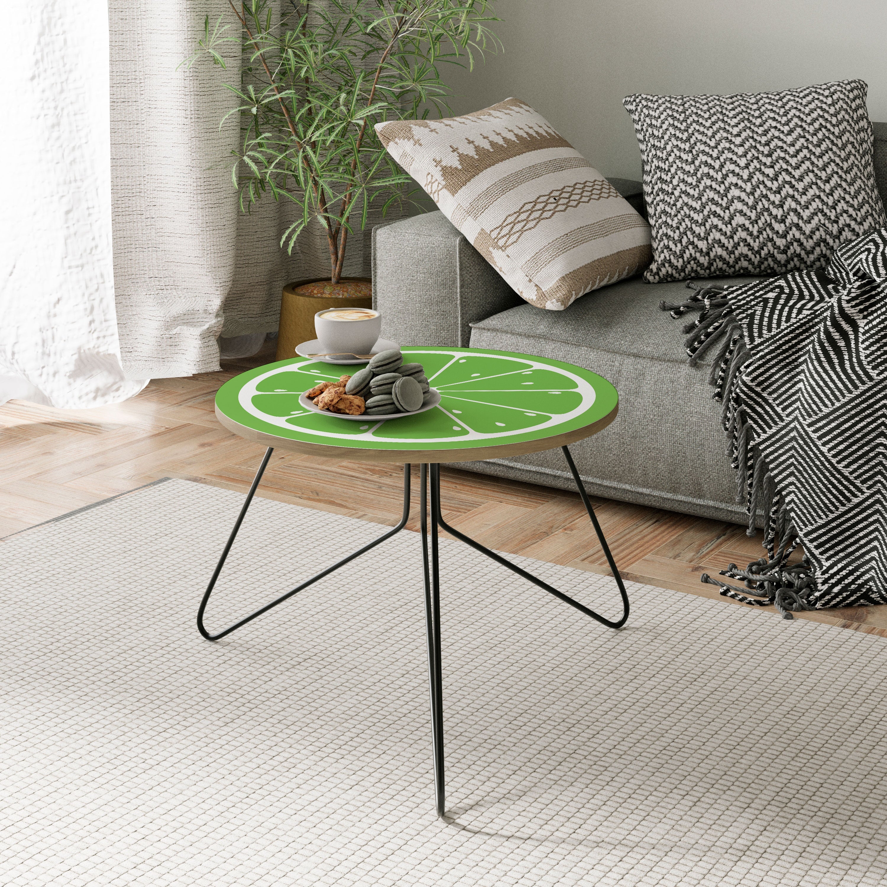 Erfrischender Limetten-Couchtisch 60