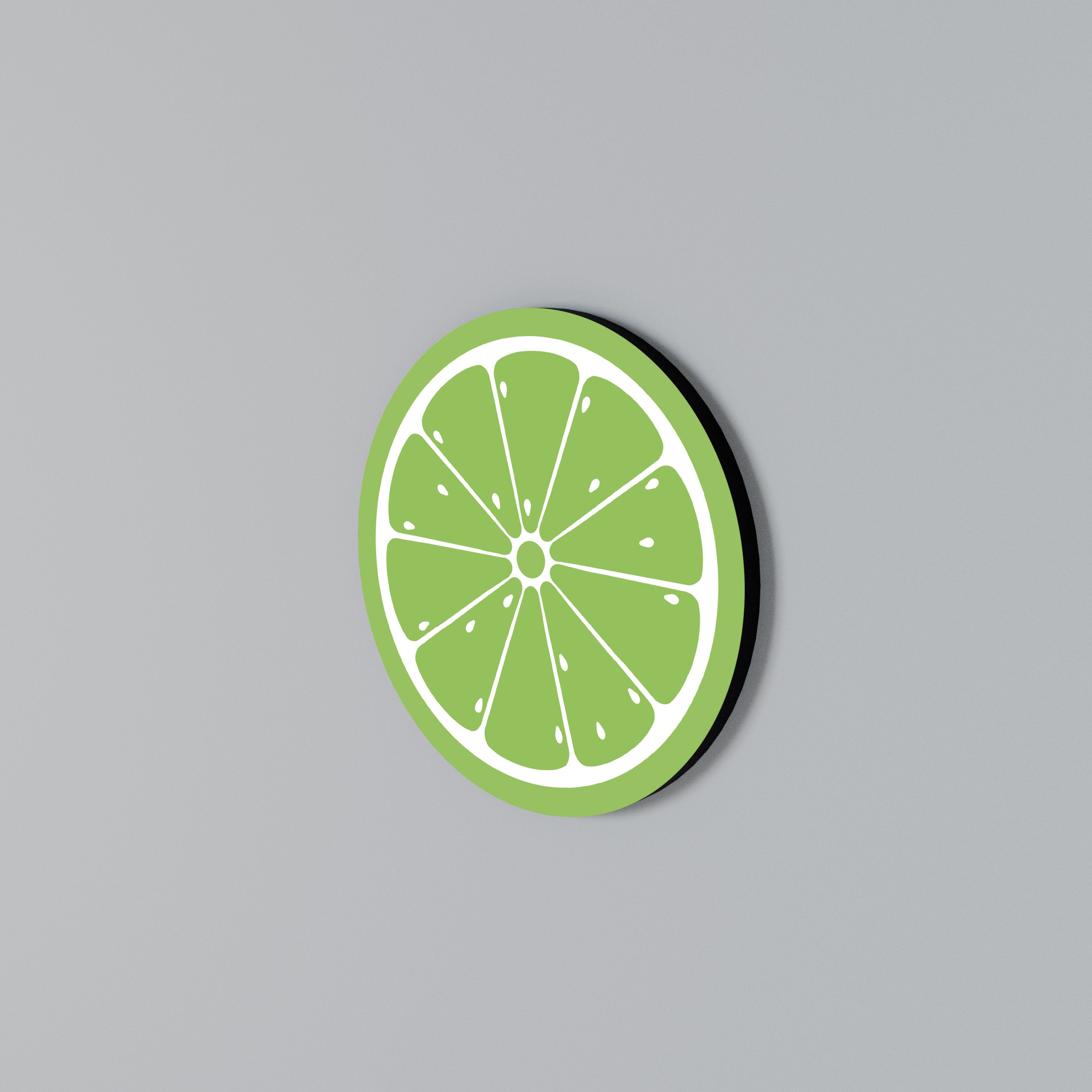 REFRESHING LIME Rundes Wandbild