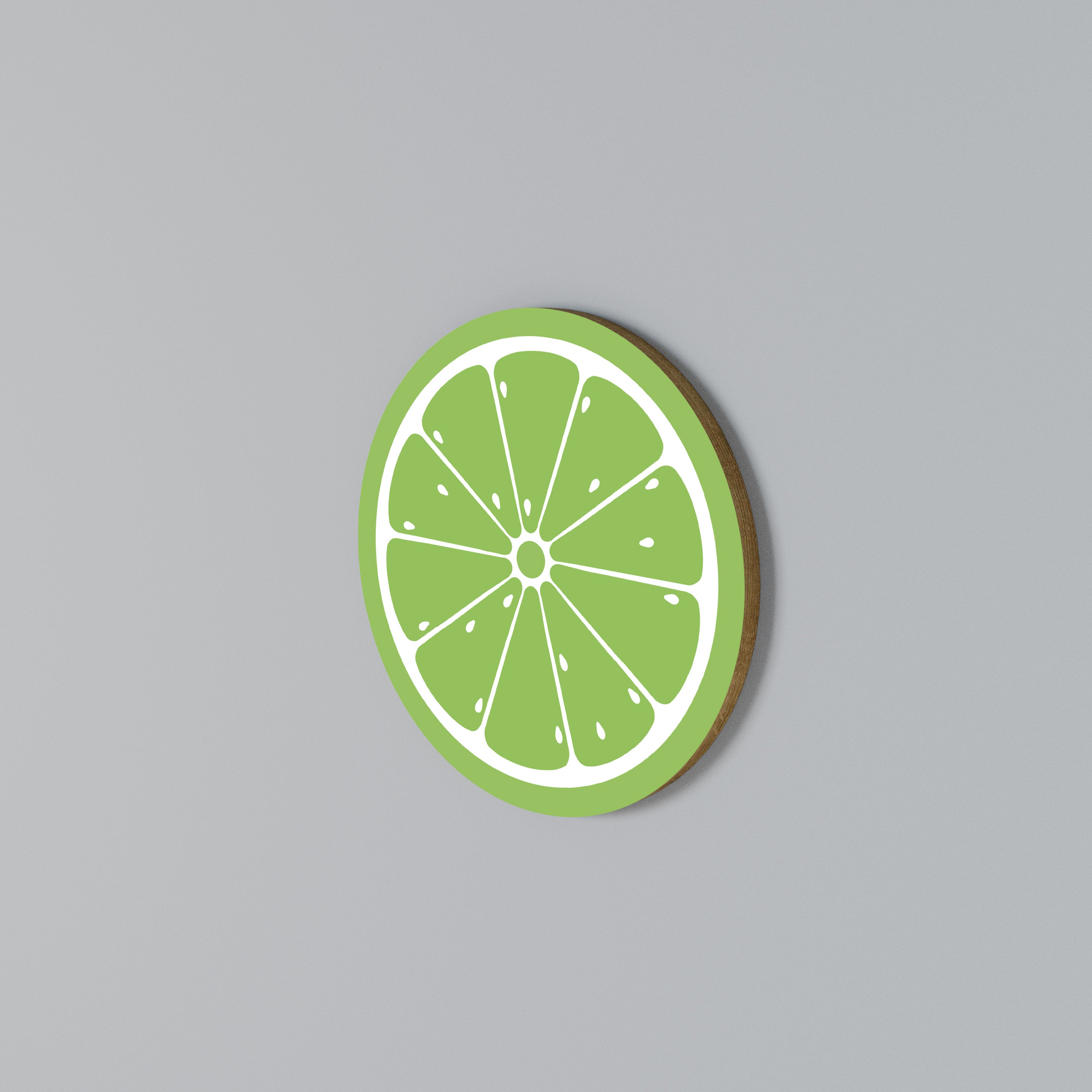 REFRESHING LIME Rundes Wandbild