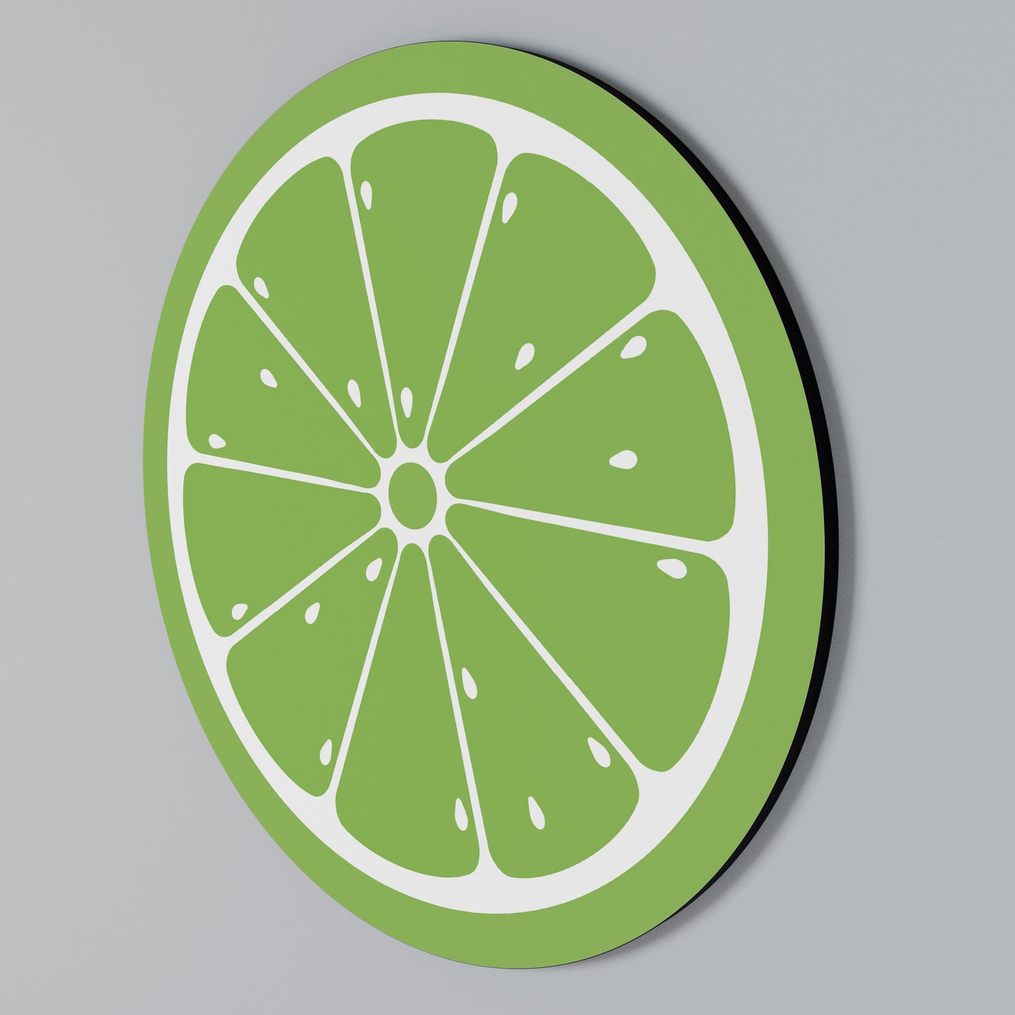 REFRESHING LIME Rundes Wandbild