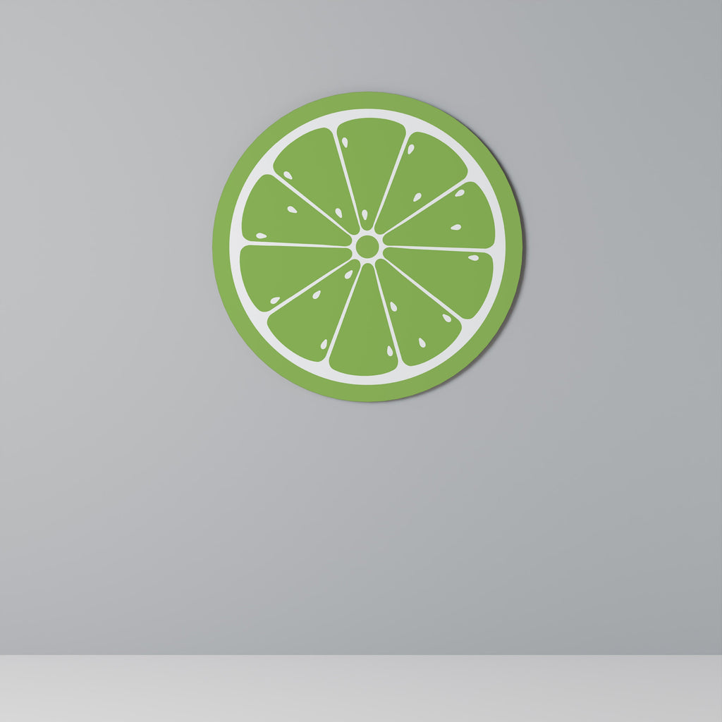REFRESHING LIME Round Wall Art