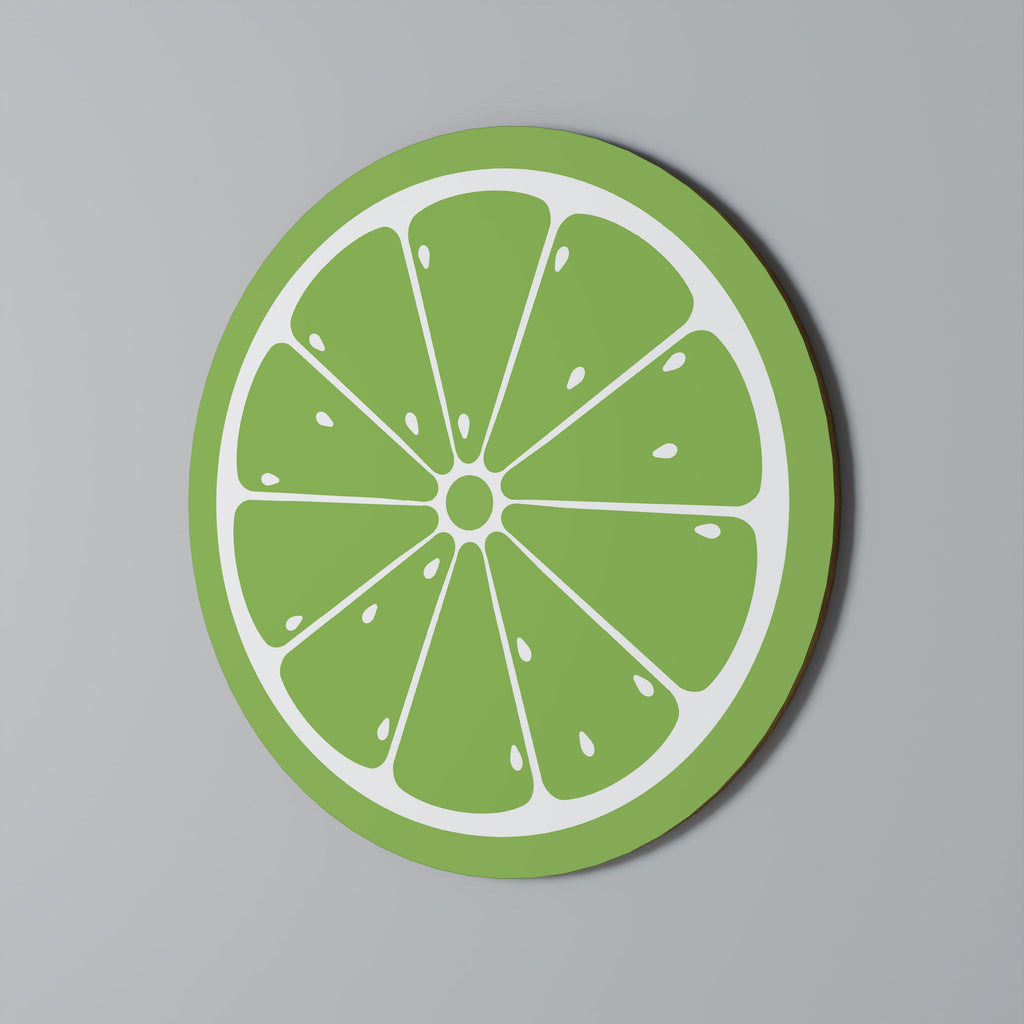 REFRESHING LIME Round Wall Art