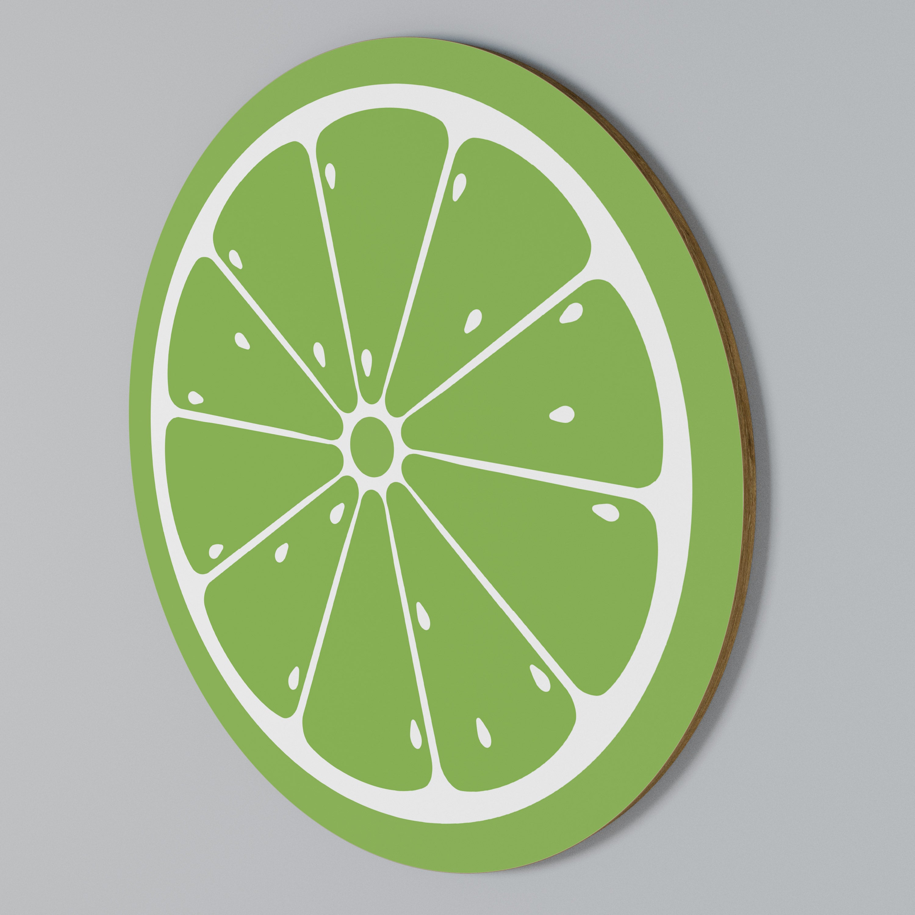 REFRESHING LIME Rundes Wandbild