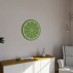 REFRESHING LIME Round Wall Art