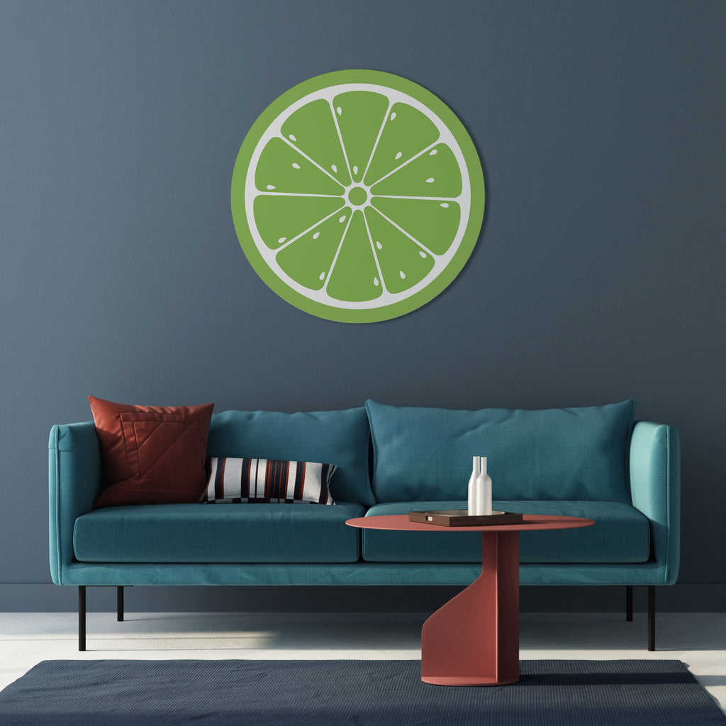 REFRESHING LIME Round Wall Art