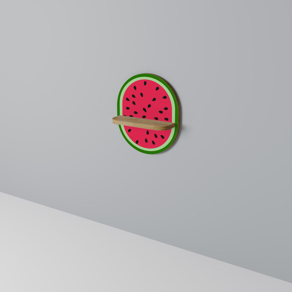 MATURE WATERMELON Ovales Kunstregal in Eichenoptik