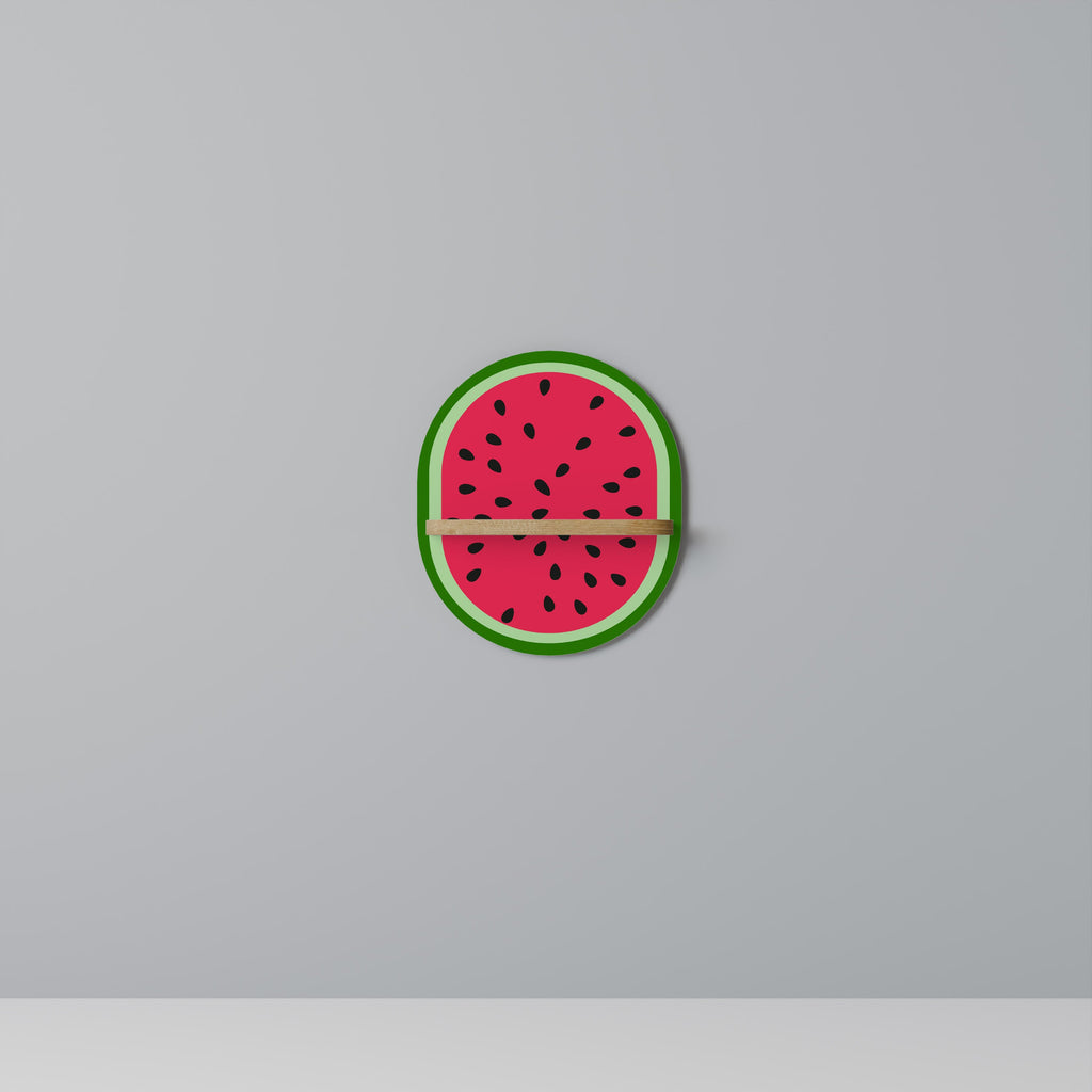 MATURE WATERMELON Ovales Kunstregal in Eichenoptik