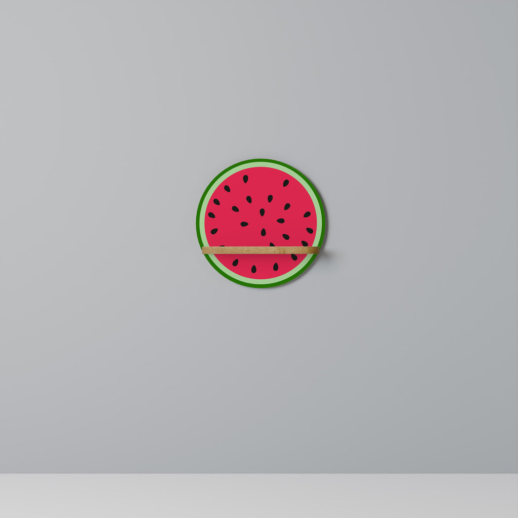 MATURE WATERMELON Rundes Kunstregal in Eichenoptik