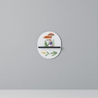 GARDEN GNOMES Oval Art Shelf In Black Finish