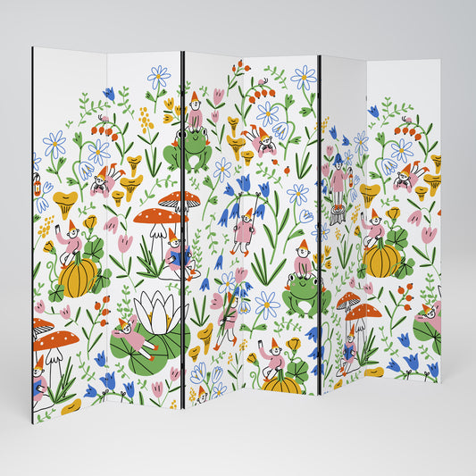 GARDEN GNOMES 6-teiliger Paravent