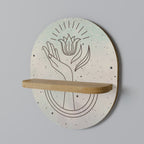 DELICATE BEAUTY Ovales Kunstregal in Eiche-Optik