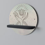 DELICATE BEAUTY Rundes Kunstregal in Schwarz