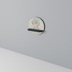 DELICATE BEAUTY Rundes Kunstregal in Schwarz