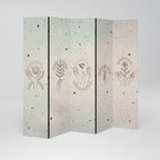 DELICATE BEAUTY Dekorativer Paravent - 5-teilig