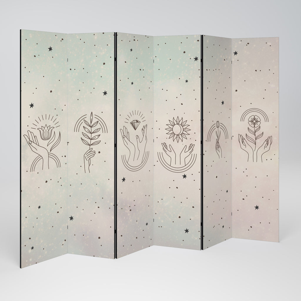 DELICATE BEAUTY Decorative 6-Panel Room Divider