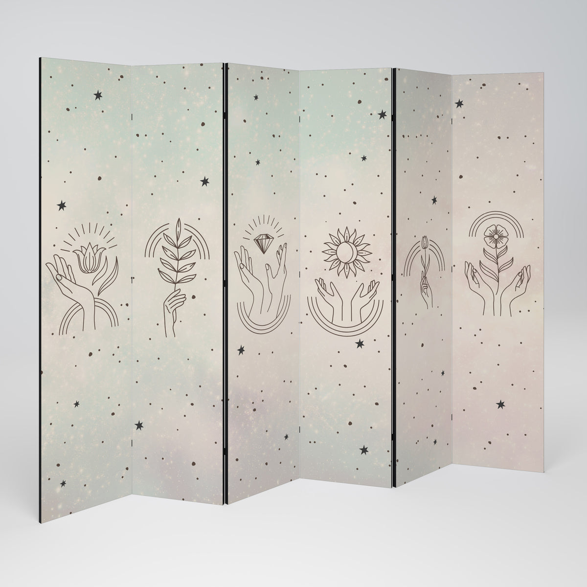 DELICATE BEAUTY 6-teiliger Paravent