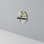 ELEGANT BOTANICS Oval Art Shelf In Black Finish