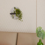 ELEGANT BOTANICS Oval Art Shelf In Black Finish