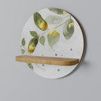 ELEGANT BOTANICS Rundes Kunstregal in Eiche-Optik