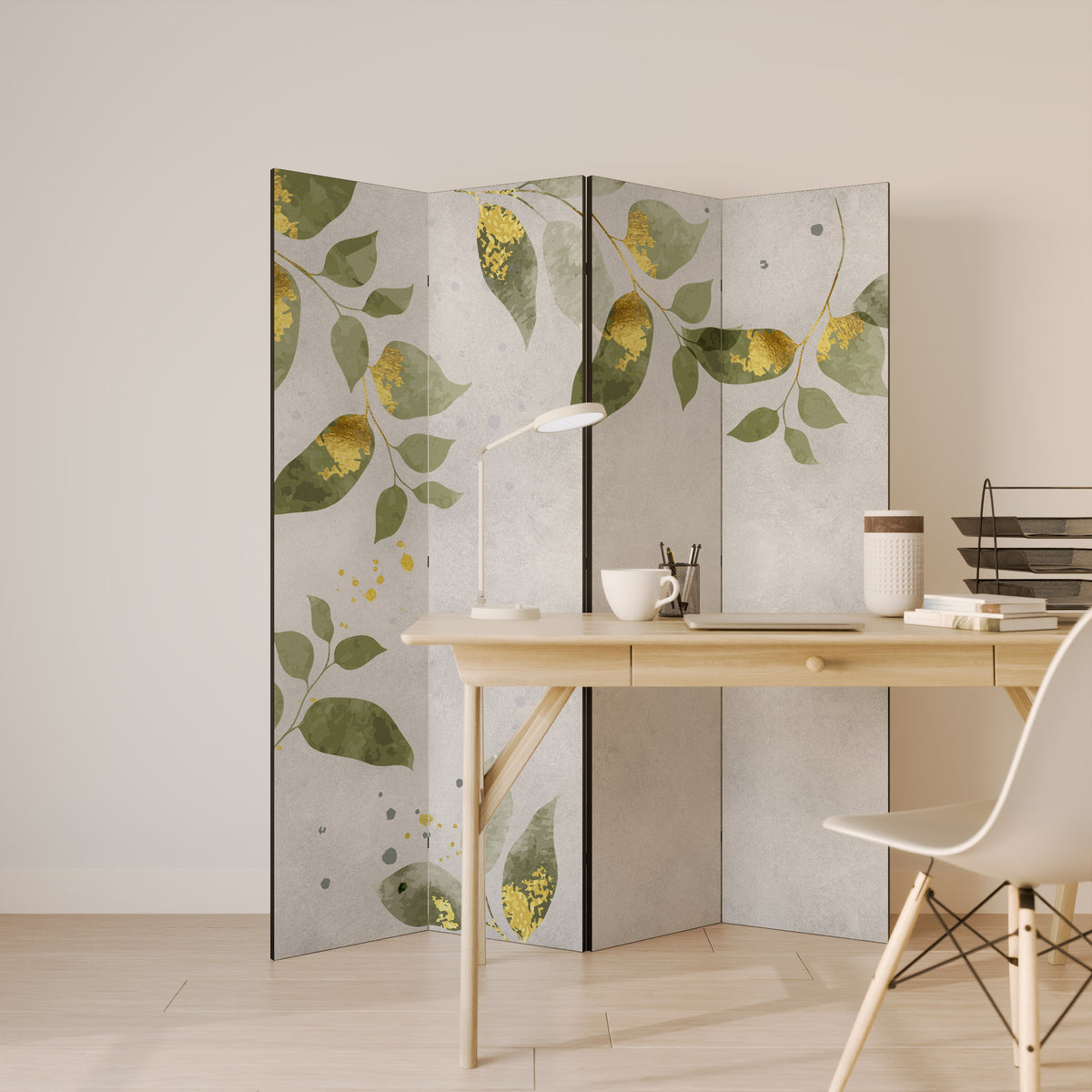 ELEGANT BOTANICS 4-teiliger Paravent