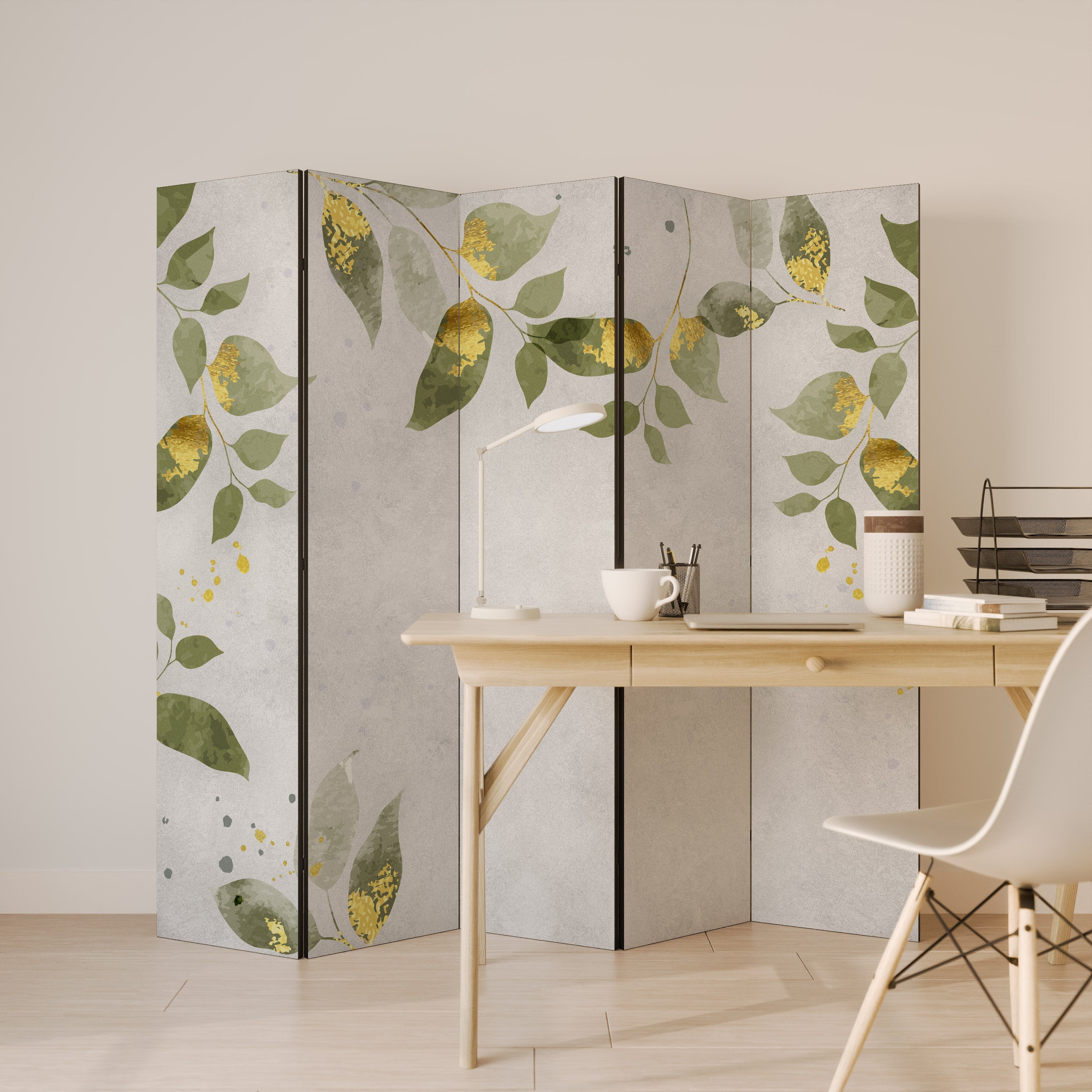 ELEGANT BOTANICS Decorative 5-Panel Room Divider