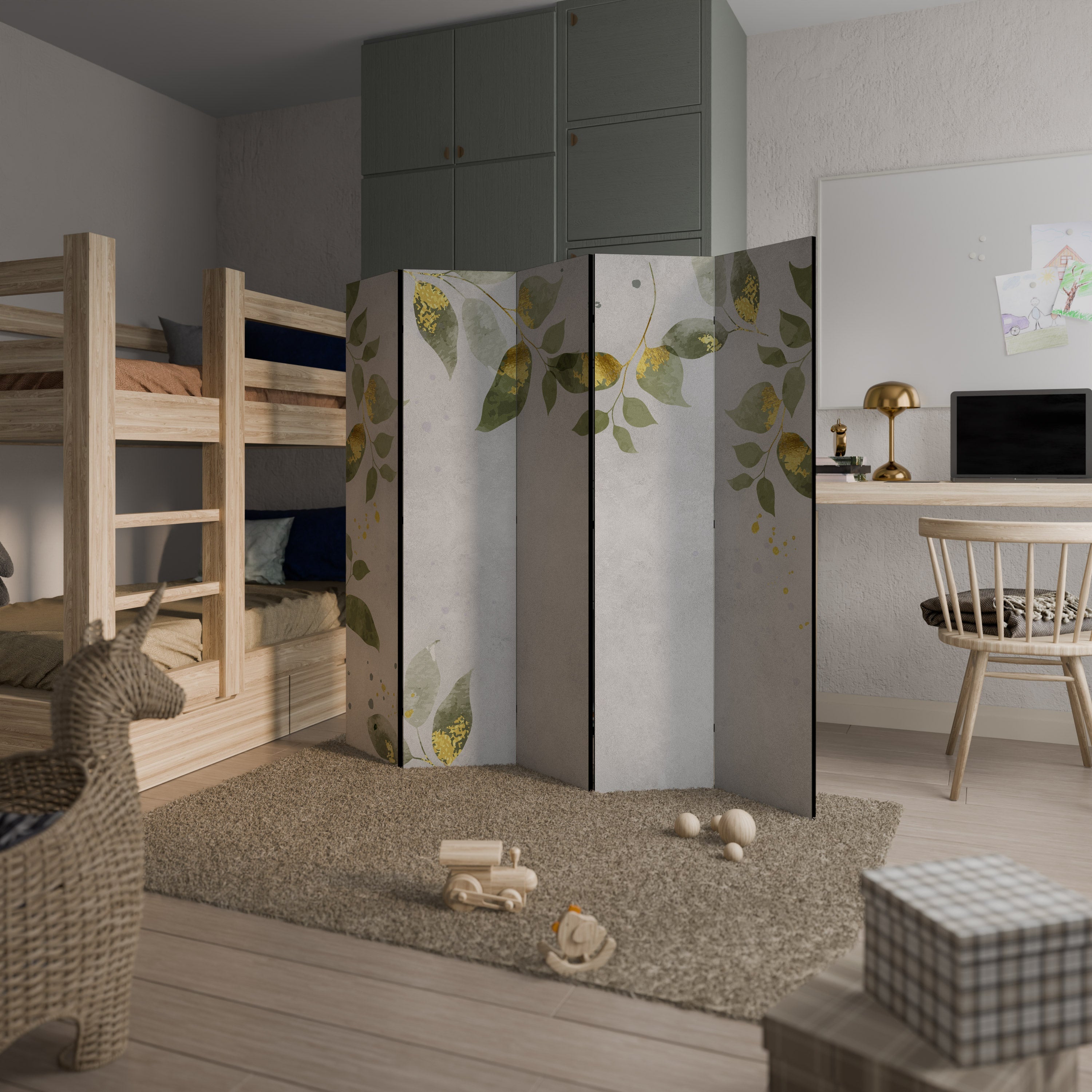 ELEGANT BOTANICS Decorative 5-Panel Room Divider