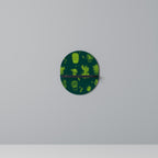 DESERT GREEN Oval Art Shelf In Black Finish