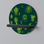 DESERT GREEN Rundes Kunstregal in Schwarz