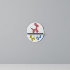 CHILDHOOD MEMORY Oval Art Shelf In Black Finish