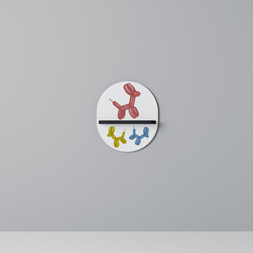 CHILDHOOD MEMORY Ovales Kunstregal in Schwarz