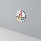 CHILDHOOD MEMORY Ovales Kunstregal in Eiche-Optik