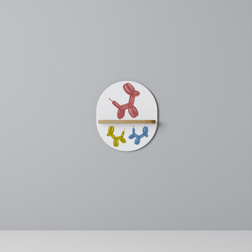 CHILDHOOD MEMORY Ovales Kunstregal in Eiche-Optik