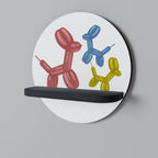 CHILDHOOD MEMORY Rundes Kunstregal in Schwarz